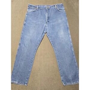 Wrangler 13MWZ Cowboy Cut Jeans‎ Mens 42x30 Blue Denim Western Workwear Faded